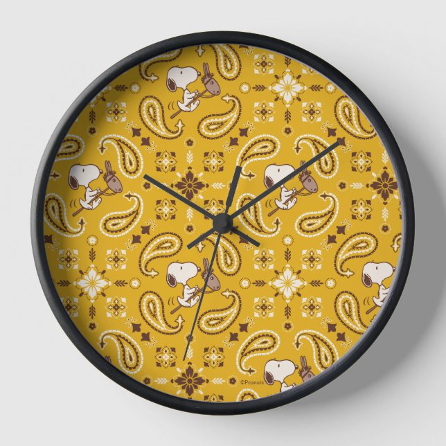 Erdnüsse | Snoopy Bandana Cowboy Uhr (Vorderseite)