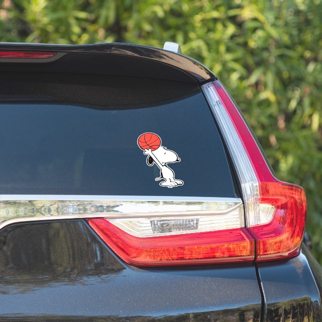 Erdnüsse | Snoopy Basketball Hoop Shot Aufkleber (Auto Seite)