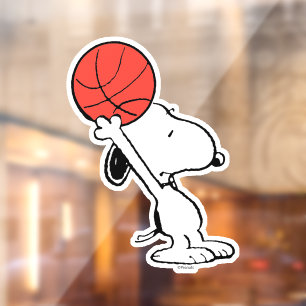 Erdnüsse Snoopy Basketball Hoop Shot Fensteraufkleber