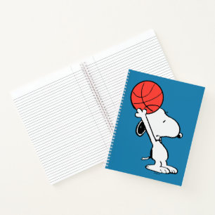 Erdnüsse Snoopy Basketball Hoop Shot Notizbuch