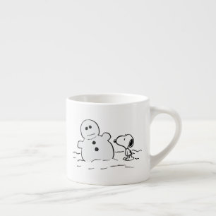 Erdnüsse Snoopy baut einen Schneemann Espressotasse