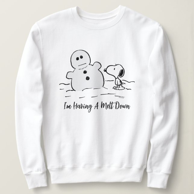 Erdnüsse | Snoopy baut einen Schneemann Sweatshirt (Design vorne)