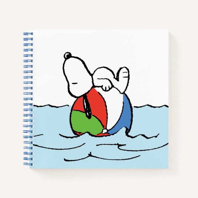 Erdnüsse | Snoopy Beach Ball Beach Notizbuch (Vorderseite)