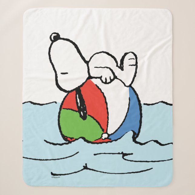 Erdnüsse | Snoopy Beach Ball Beach Sherpadecke (Vorderseite)
