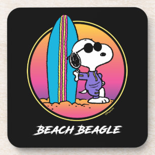 Erdnüsse Snoopy Beach Beagle Getränkeuntersetzer