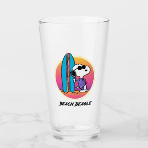 Erdnüsse   Snoopy Beach Beagle Glas