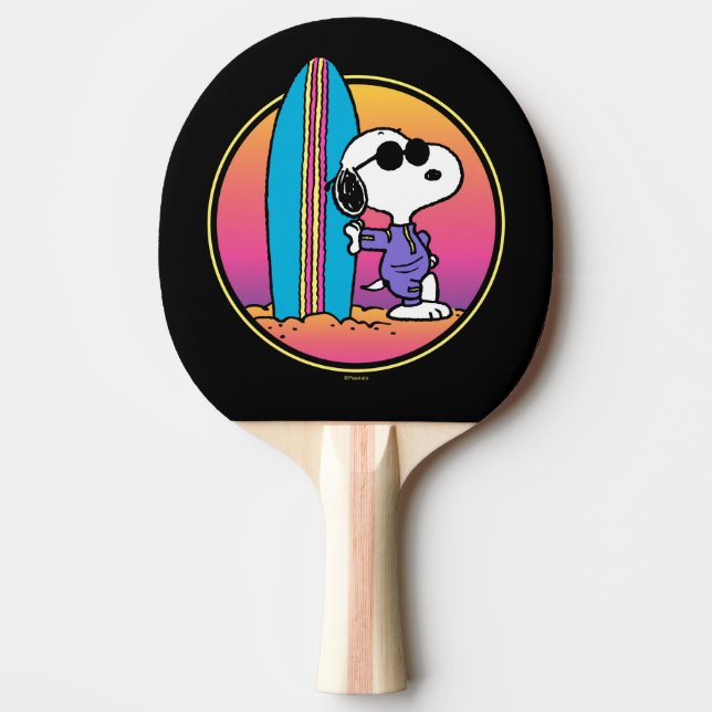 Erdnüsse | Snoopy Beach Beagle Tischtennis Schläger (Vorderseite)