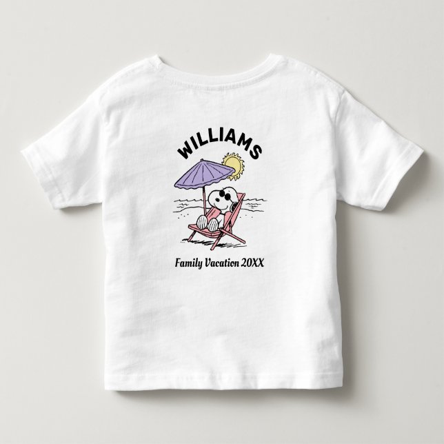 Erdnüsse | Snoopy Beach Family Vacation T - Shirt (Rückseite)