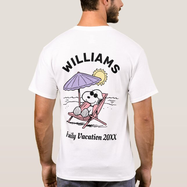 Erdnüsse | Snoopy Beach Family Vacation T - Shirt (Rückseite)