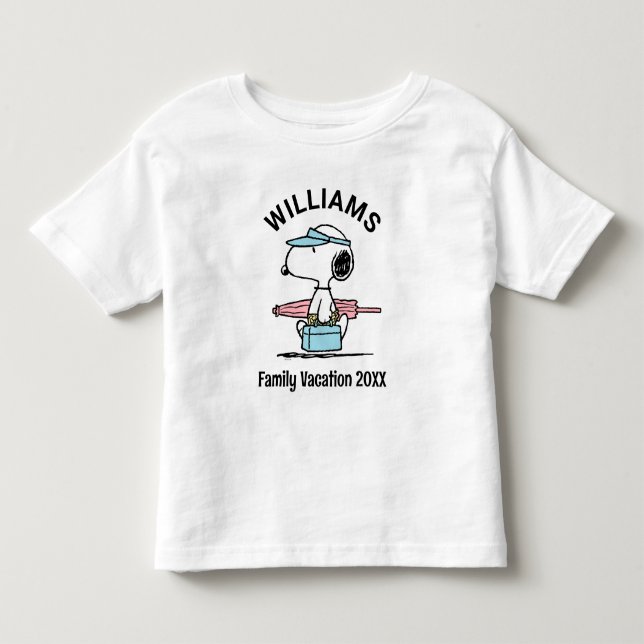 Erdnüsse | Snoopy Beach Walk Familienurlaub Kleinkind T-shirt (Vorderseite)