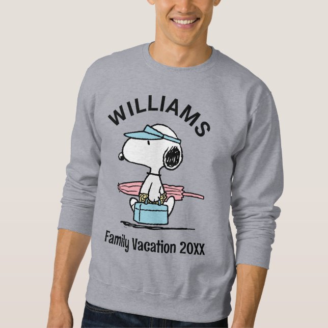 Erdnüsse | Snoopy Beach Walk Familienurlaub Sweatshirt (Vorderseite)