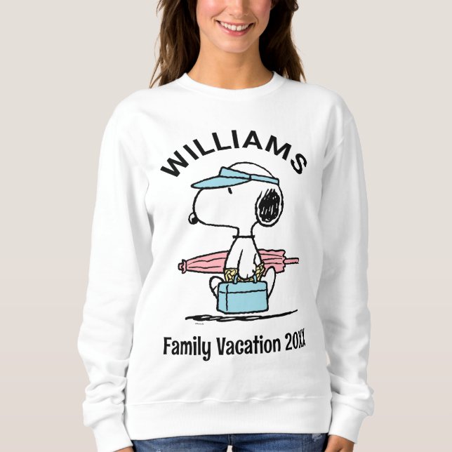 Erdnüsse | Snoopy Beach Walk Familienurlaub Sweatshirt (Vorderseite)