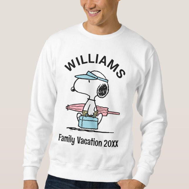 Erdnüsse | Snoopy Beach Walk Familienurlaub Sweatshirt (Vorderseite)