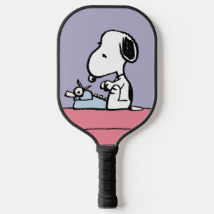 Erdnüsse Snoopy bei der Schreibmaschine 2 Pickleball Schläger