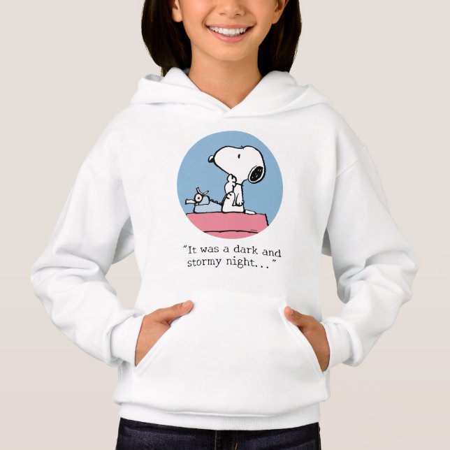 Erdnüsse | Snoopy bei der Schreibmaschine Hoodie (Vorderseite)