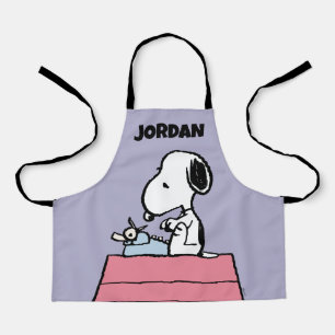 Erdnüsse Snoopy bei der Schreibmaschine Name h Schürze