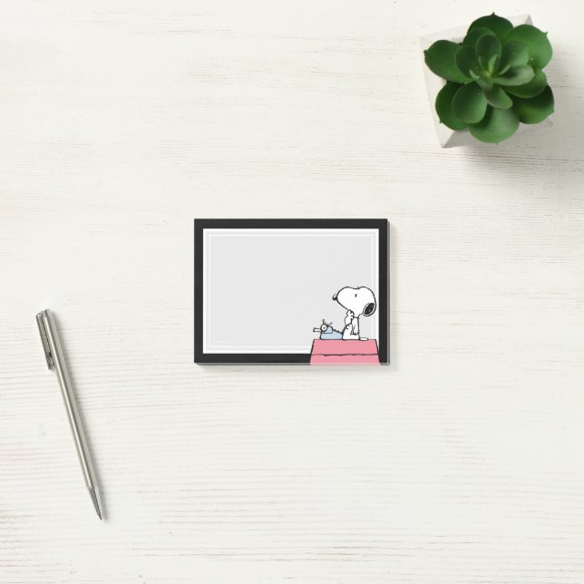Erdnüsse | Snoopy bei der Schreibmaschine Post-it Klebezettel (Büro)