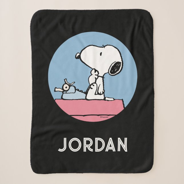 Erdnüsse | Snoopy bei der Schreibmaschine Sherpadecke (Vorderseite)