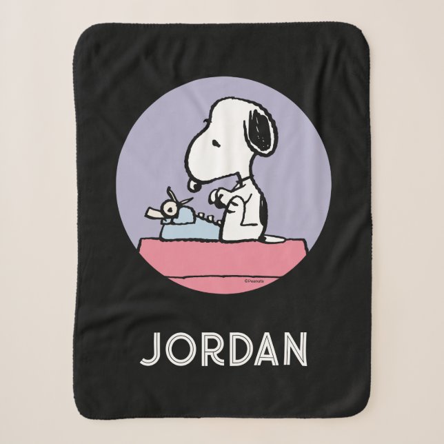 Erdnüsse | Snoopy bei der Schreibmaschine Sherpadecke (Vorderseite)