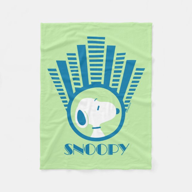 Erdnüsse | Snoopy Blue Deko Dreams Fleecedecke (Vorderseite)