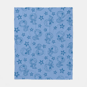 Erdnüsse   Snoopy Blue Space Astronaut Muster Fleecedecke