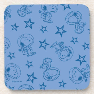 Erdnüsse Snoopy Blue Space Astronaut Muster Getränkeuntersetzer