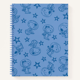 Erdnüsse Snoopy Blue Space Astronaut Muster Notizbuch