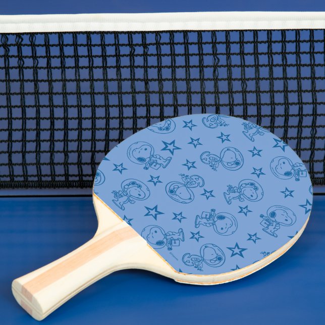 Erdnüsse | Snoopy Blue Space Astronaut Muster Tischtennis Schläger (InSitu)