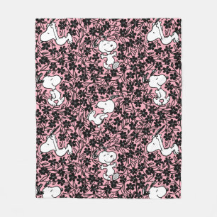 Erdnüsse Snoopy Blume Weinmuster Fleecedecke