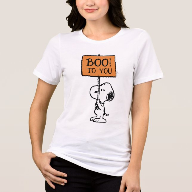 Erdnüsse | Snoopy Boo! Tri-Blend Shirt (Vorderseite)