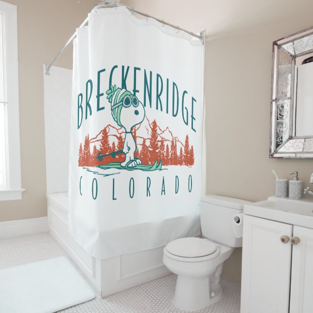 Erdnüsse | Snoopy Breckenridge Colorado Duschvorhang (Beispiel)