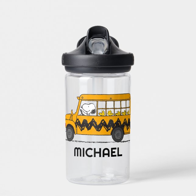 Erdnüsse | Snoopy-Busfahrer Trinkflasche (Vorne)