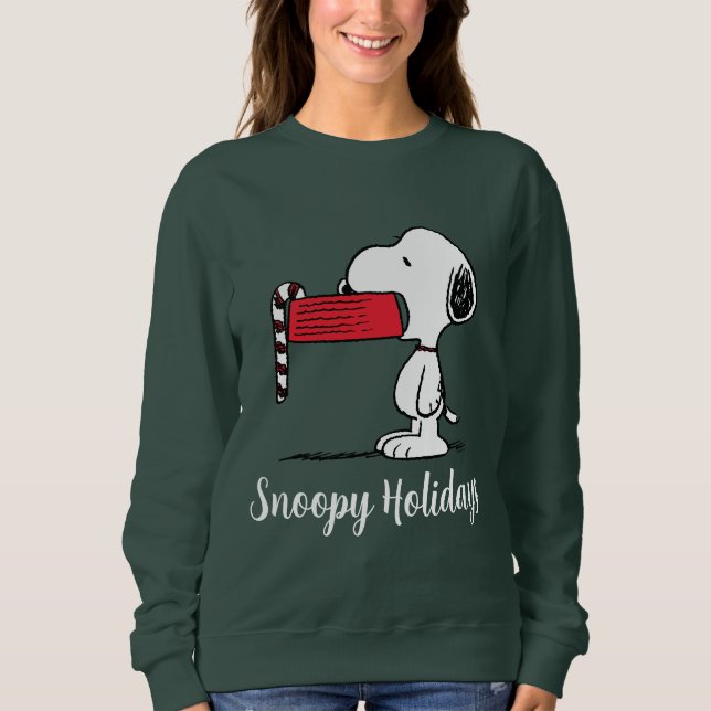 Erdnüsse | Snoopy Candy Cane Food Disc Sweatshirt (Vorderseite)