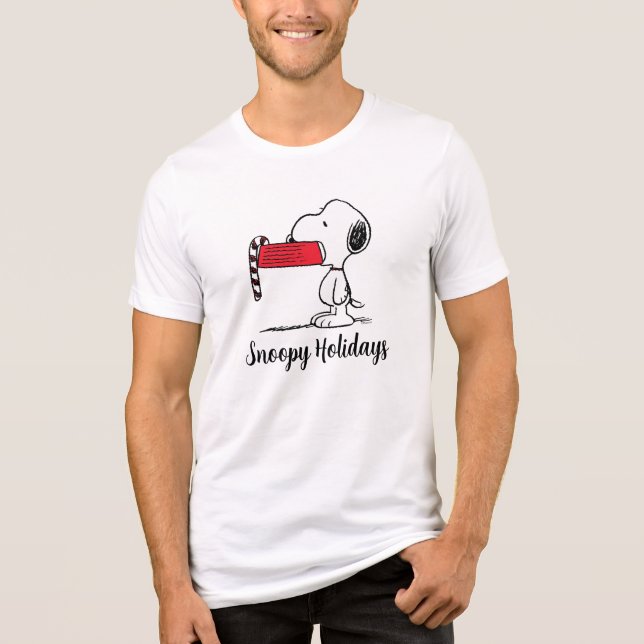 Erdnüsse | Snoopy Candy Cane Food Disc Tri-Blend Shirt (Vorderseite)