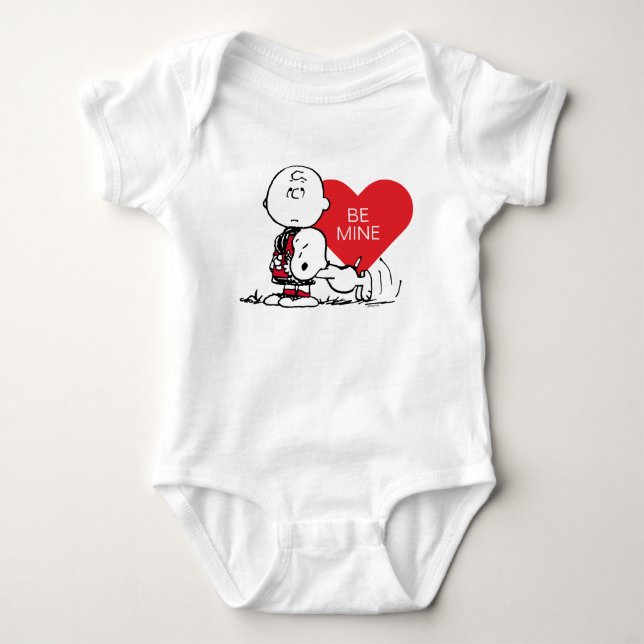Erdnüsse | Snoopy & Charlie Brown Valentine Baby Strampler (Vorderseite)