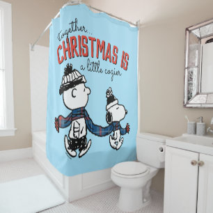 Erdnüsse Snoopy & Charlie Brown Winter Scarf Duschvorhang