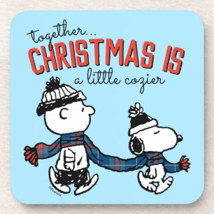 Erdnüsse Snoopy & Charlie Brown Winter Scarf Getränkeuntersetzer