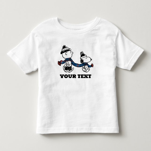 Erdnüsse | Snoopy & Charlie Brown Winter Scarf Kleinkind T-shirt (Vorderseite)