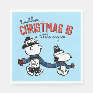 Erdnüsse Snoopy & Charlie Brown Winterskarte Serviette