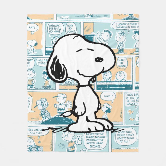 Erdnüsse | Snoopy-Comic-Muster Fleecedecke (Vorderseite)