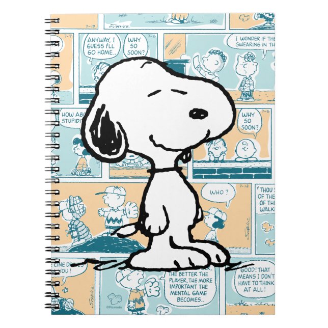Erdnüsse | Snoopy-Comic-Muster Notizblock (Vorderseite)