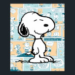 Erdnüsse | Snoopy-Comic-Muster Poster<br><div class="desc">Snoopy ist der liebliche Beagle von Charlie Brown im Comic-Streifen Peanuts von Charles M. Schulz. Karo in diesem niedlichen Peanuts-Design mit Snoopy auf einem Comic Stripmuster.</div>