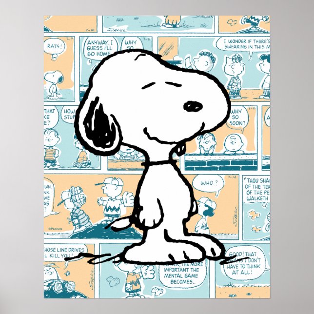Erdnüsse | Snoopy-Comic-Muster Poster (Vorne)