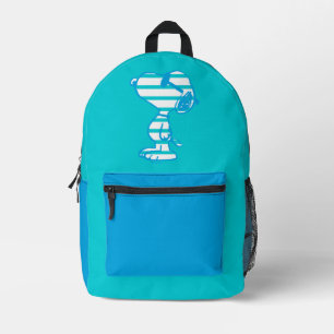 Erdnüsse   Snoopy Cyan Stripes Sonnenbrille Bedruckter Rucksack