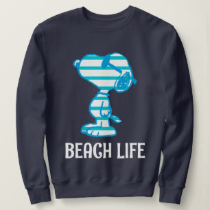 Erdnüsse   Snoopy Cyan Stripes Sonnenbrille Sweatshirt