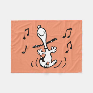 Erdnüsse   Snoopy Dancing Fleecedecke