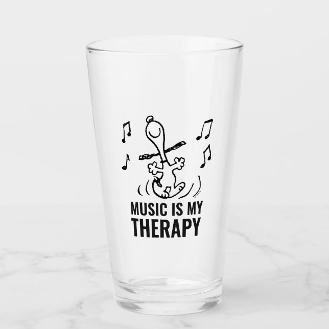 Erdnüsse | Snoopy Dancing Glas (Vorderseite)