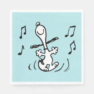 Erdnüsse   Snoopy Dancing Serviette