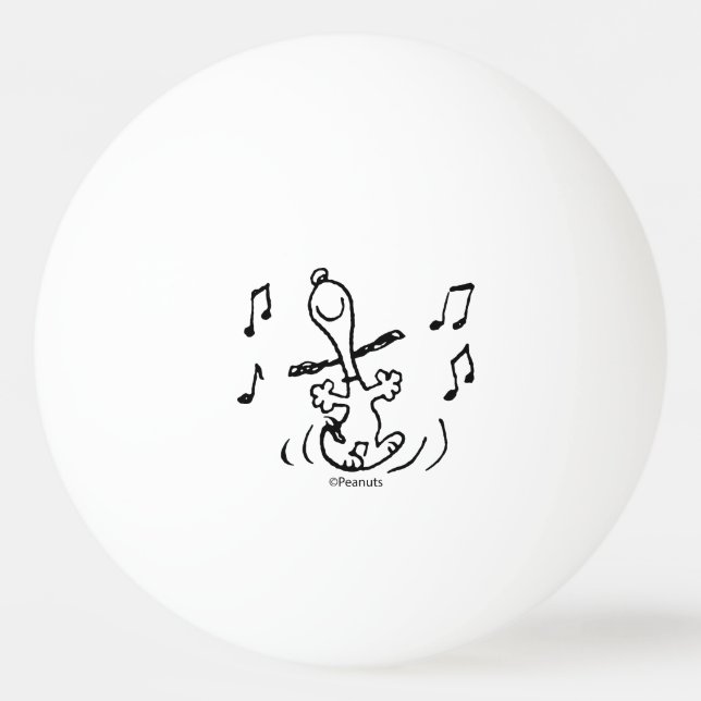 Erdnüsse | Snoopy Dancing Tischtennisball (Vorderseite)