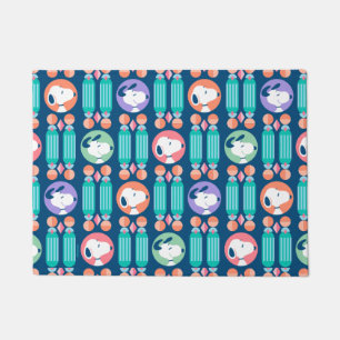 Erdnüsse   Snoopy Dark Blue Deko Dreams Pattern Fußmatte